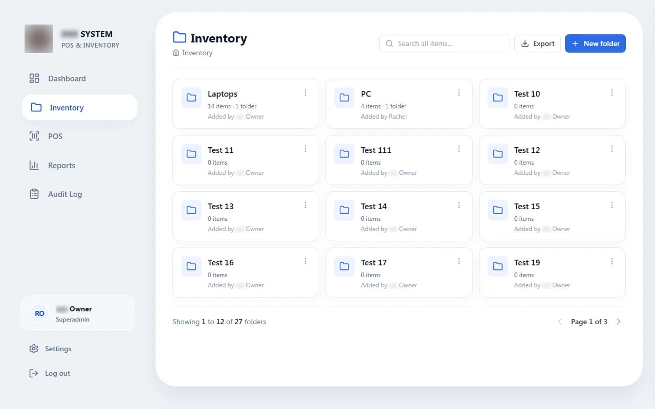 Retail POS & Service-Log Platform preview 2
